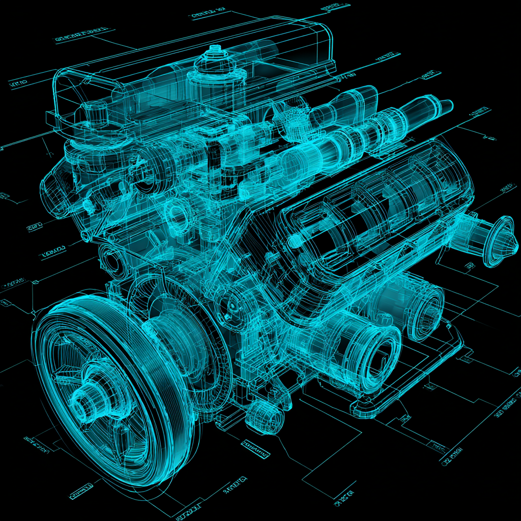 Technical SEO engine blueprint illustration