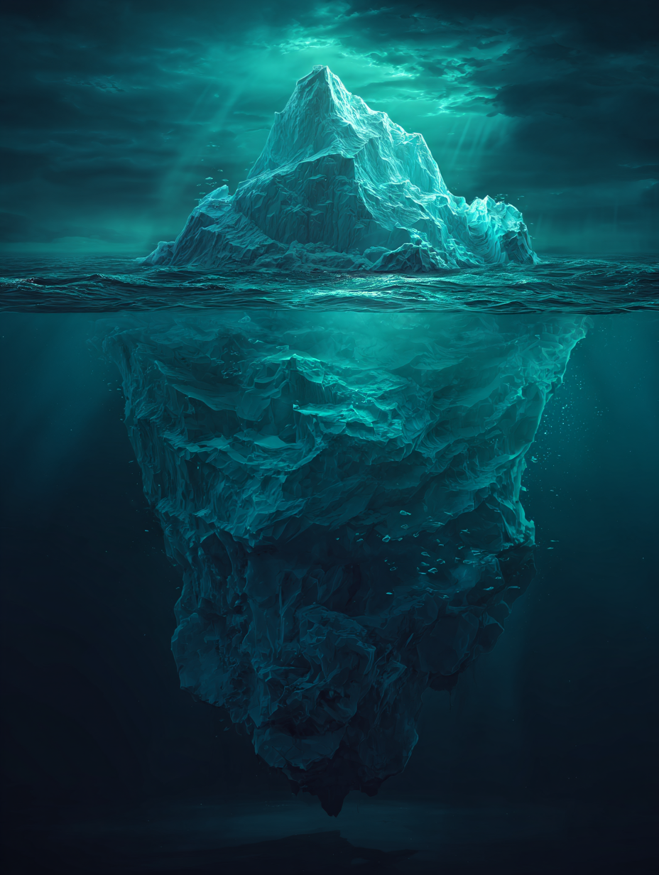 Keyword research iceberg illustration